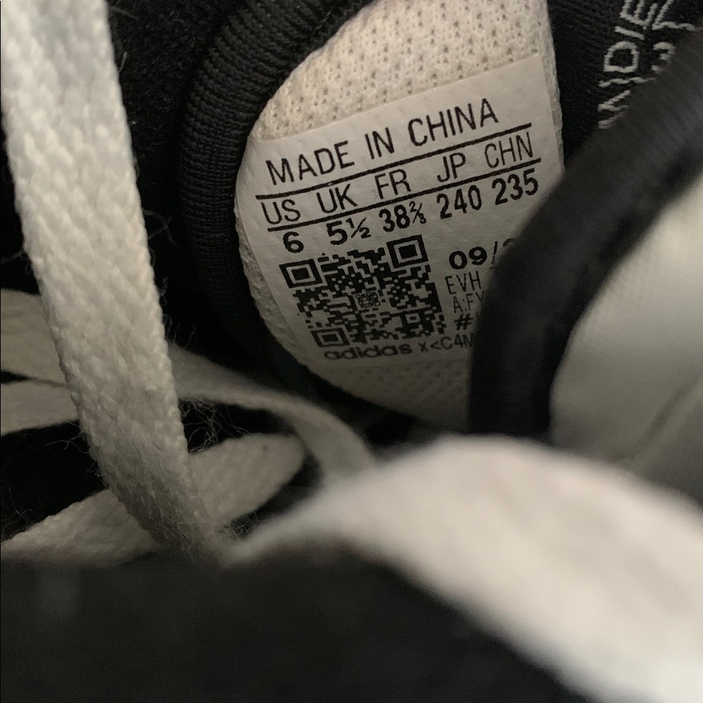 Adidas White and Black Velcro Sneakers - Picture 6 of 6